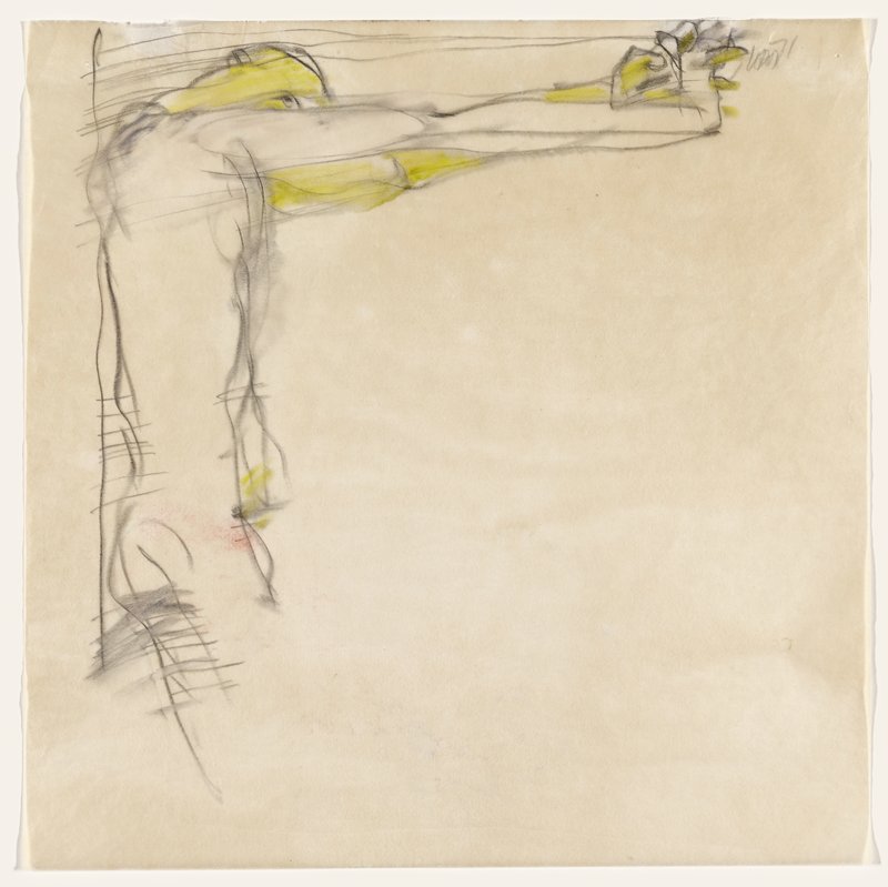 Male Figure with Outstretched Arms, Study for the Beethoven Frieze by Gustav Klimt