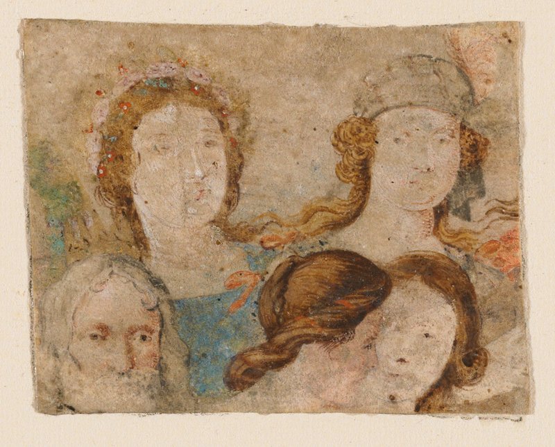 Study of Five Heads, late 15th–early 16th century