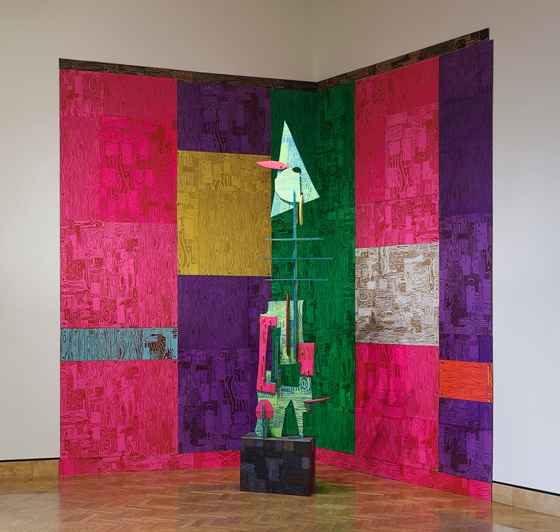 Greened Thing (Wallpaper), Aaron Curry, 2011