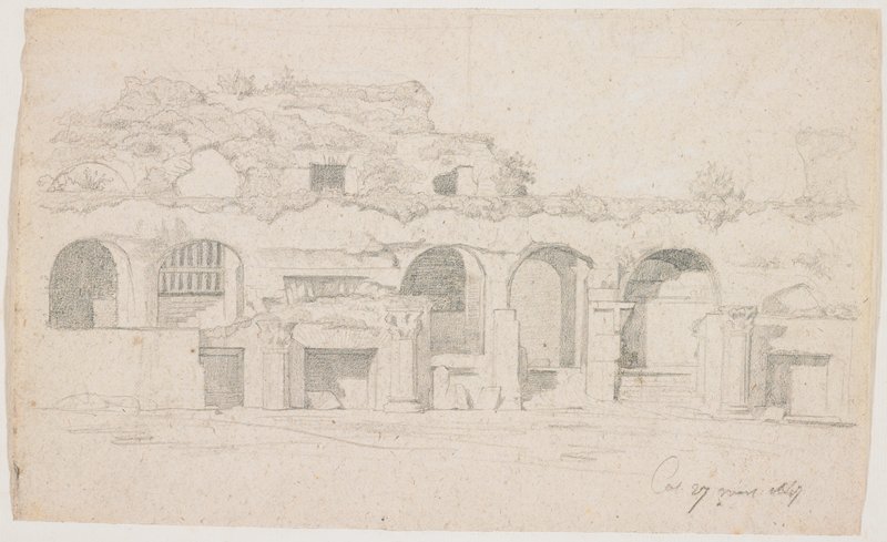 Study of Antique Ruins, Louis-Georges Brillouin, 1847