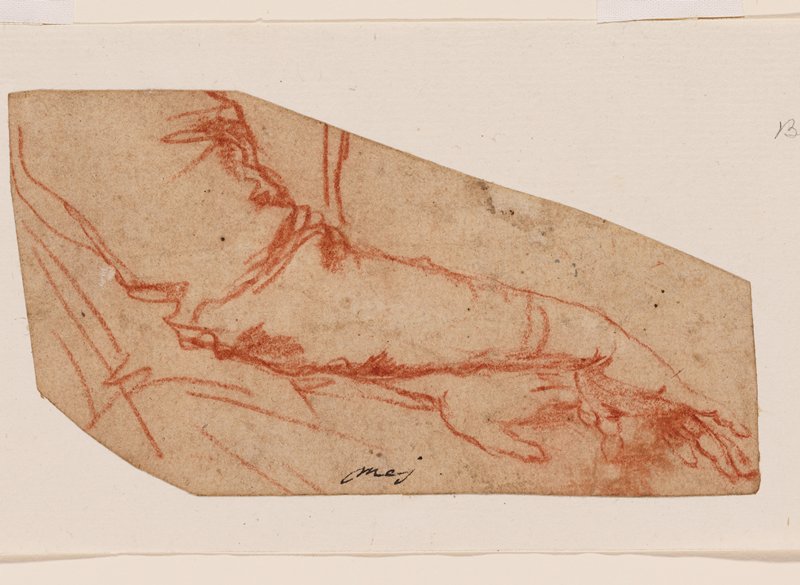 Study of an Arm and Hands Playing an Organ, Attributed to Francesco Vanni, 1609