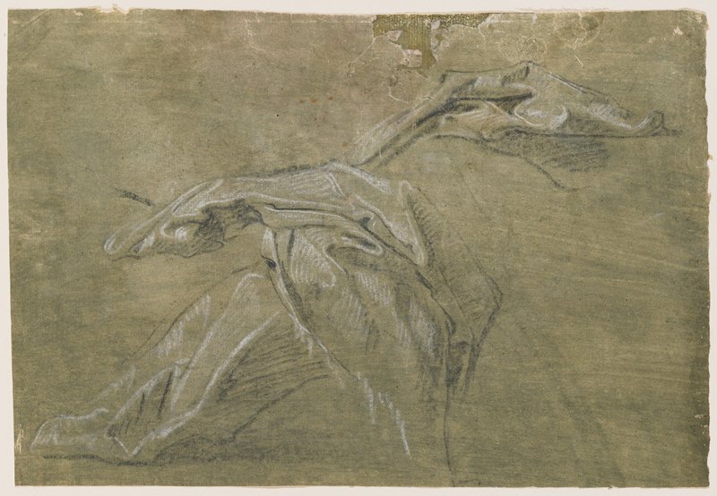 Drapery Study, Attributed to Wolf Huber, 16th century