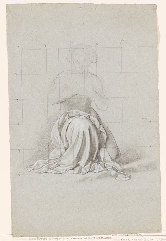 Drapery Study, Louis-Georges Brillouin, 19th century