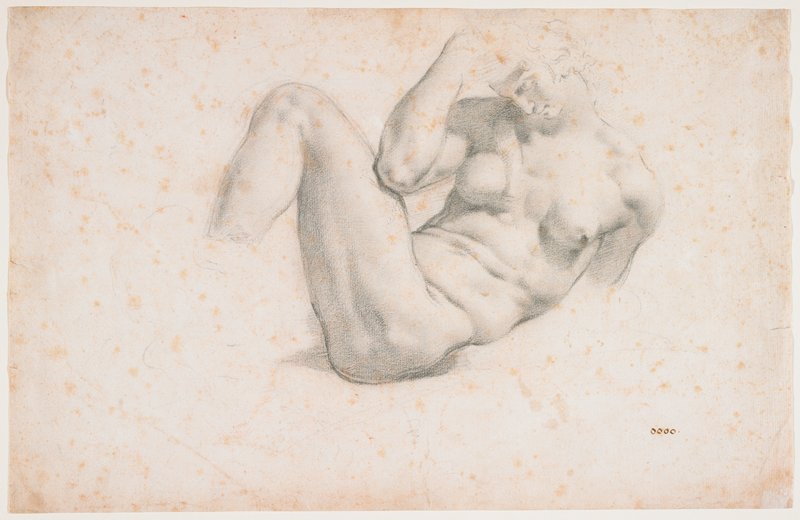 Study of Michelangelo's Night Sculpture from the Medici Tombs, Attributed to Cesare Dandini, 17th century