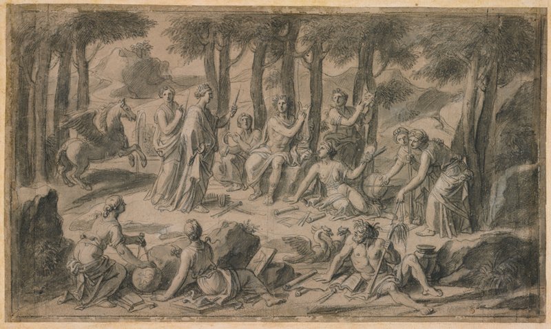 Apollo and the Muses, François Verdier, 17th-18th century