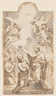 Dokumentasi “The Baptism of Christ”; Pen and brown ink and gray wash. Minneapolis Institute of Art.