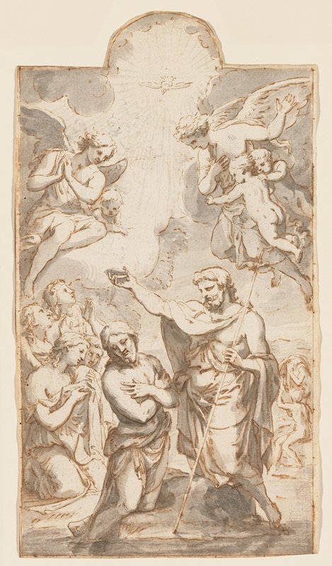 The Baptism of Christ, Jacques Stella, 17th century