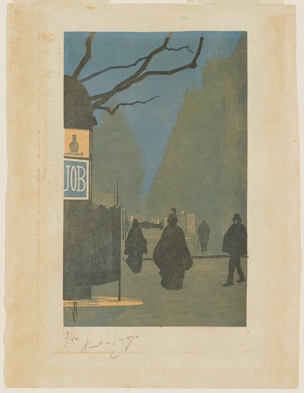 Boulevard Malesherbes, le soir, Amédée Joyau, 1898–99
