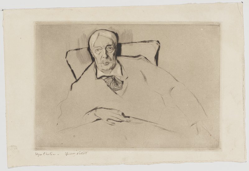 Portrait of Alfred Stevens, Edgar Chahine, 1900
