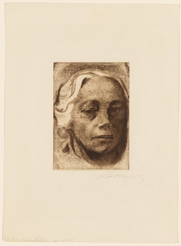 Self-portrait, Käthe Kollwitz, 1912