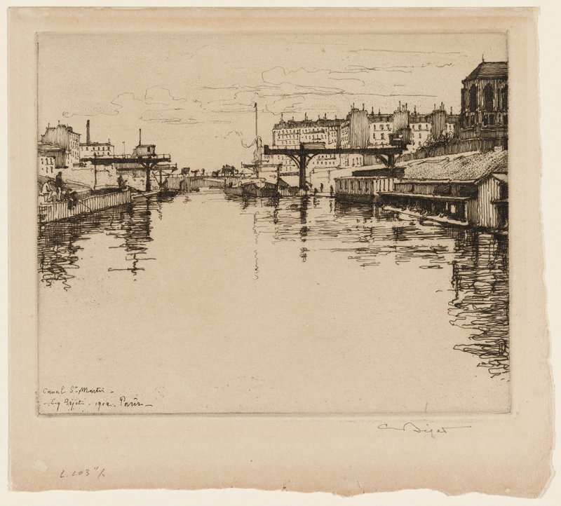 The Saint-Martin Canal, Eugène Béjot, 1902