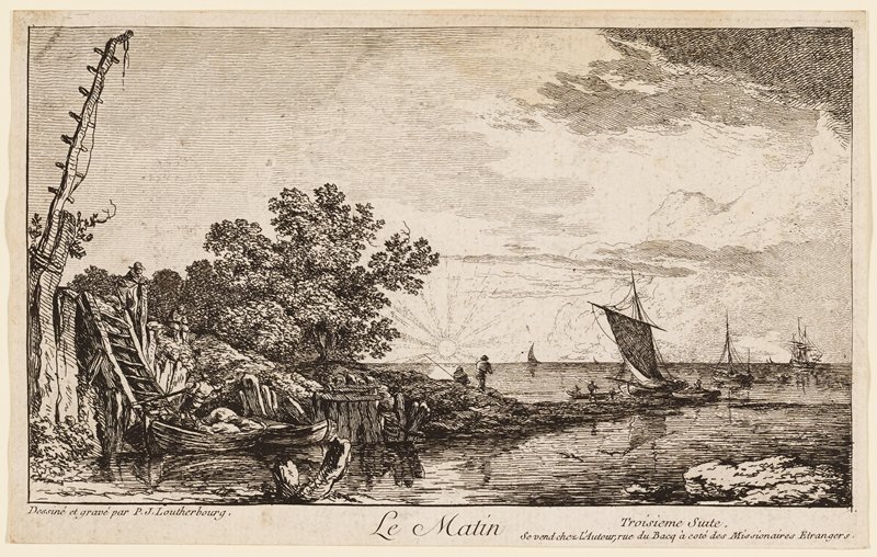 Le Matin, from Les Quatre Heures du Jour, Philippe Jacques de Loutherbourg II, 18th century