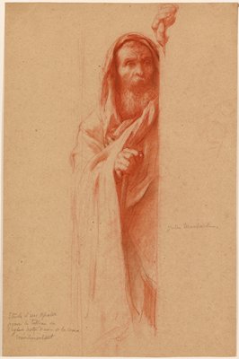 Dokumentasi “Study for Notre Dame de la Croix, Paris (recto); Nude Angel (verso)”; Red chalk on tan paper. Minneapolis Institute of Art.