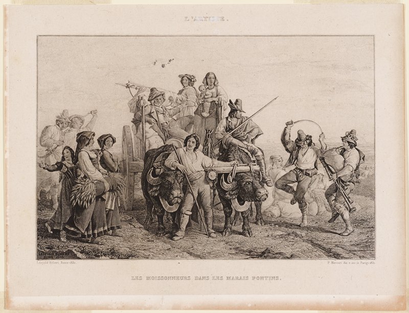 Les Moissonneurs dans Les Marais Pontins, Louis Léopold Robert, 1830–31