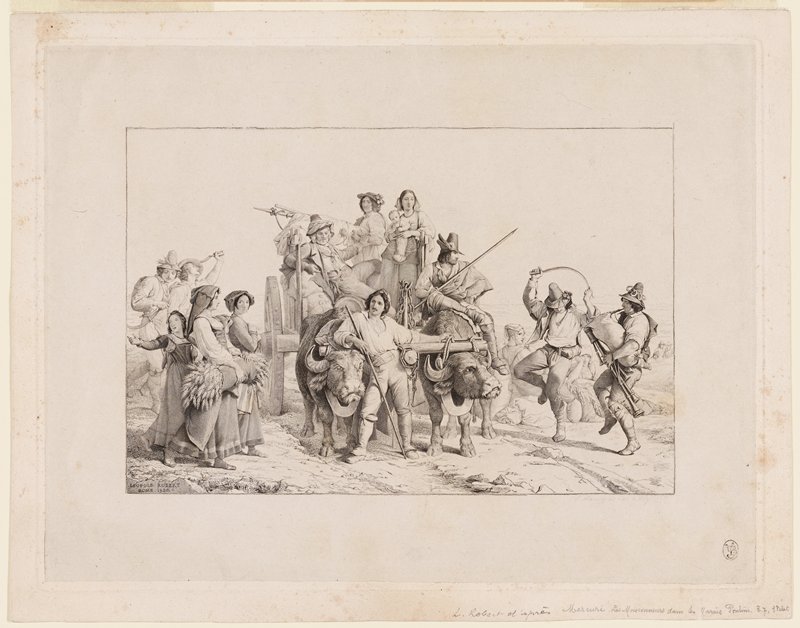 Les Moissonneurs dans Les Marais Pontins, Louis Léopold Robert, 1830
