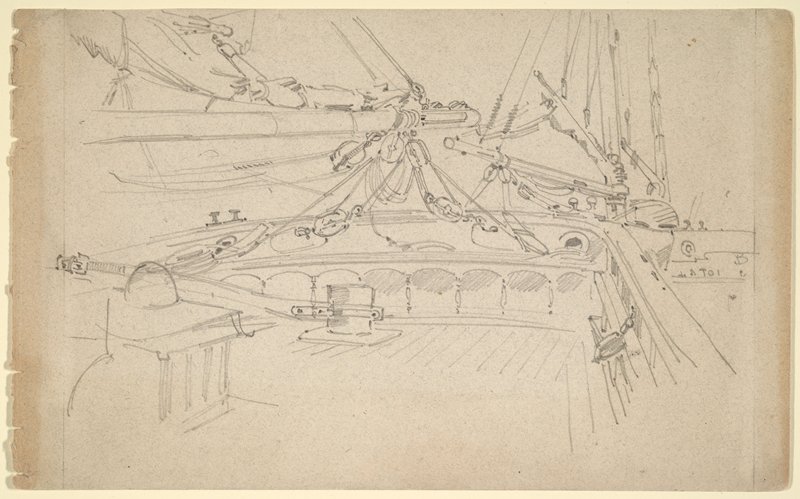 Ship's Deck, Auguste Louis Lepère, 19th century