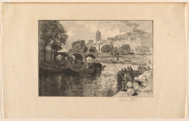 Saint-Paul Harbor and the Dock of Célestins, after Auguste Louis Lepère, 1890