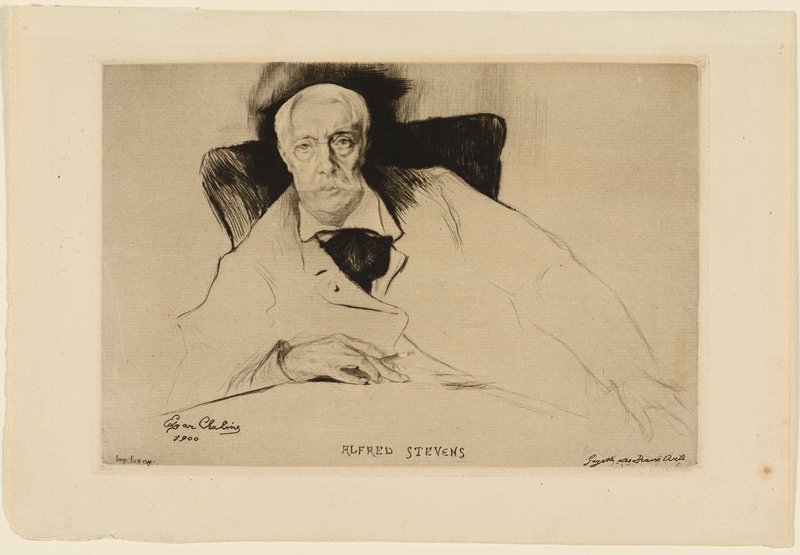 Portrait of Alfred Stevens, Edgar Chahine, 1900