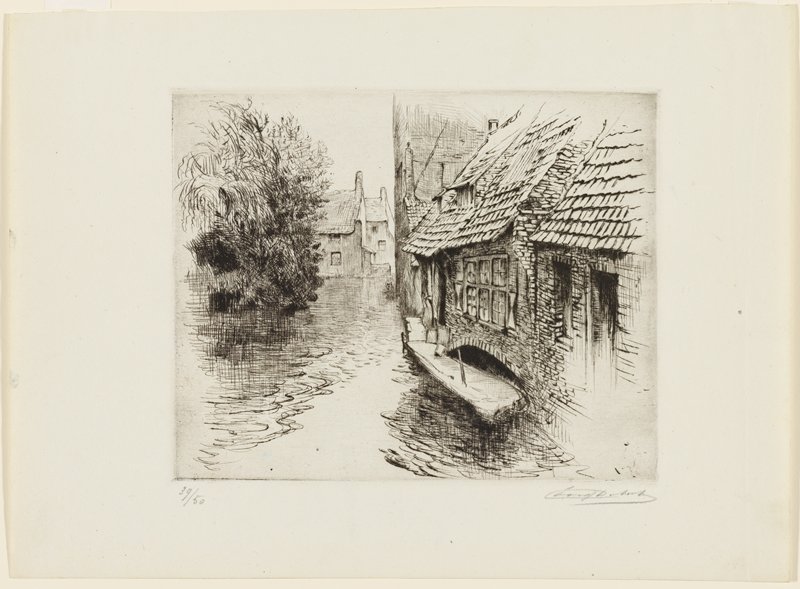 Bruges: La Plate-forme du Canal, Eugène Delâtre, 1931