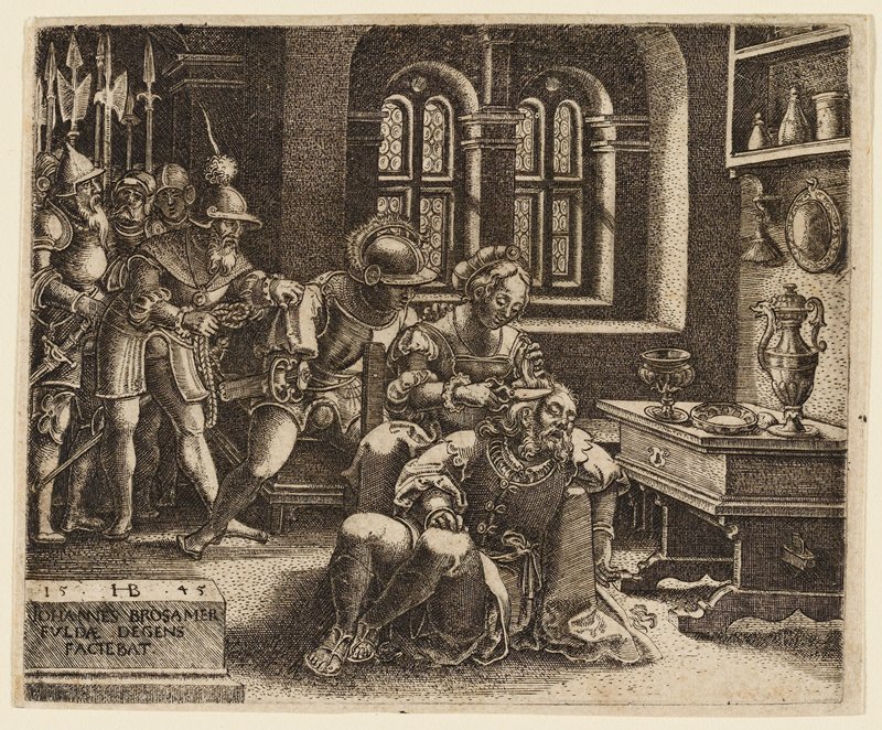 Samson and Delilah, Hans Brosamer, 1545
