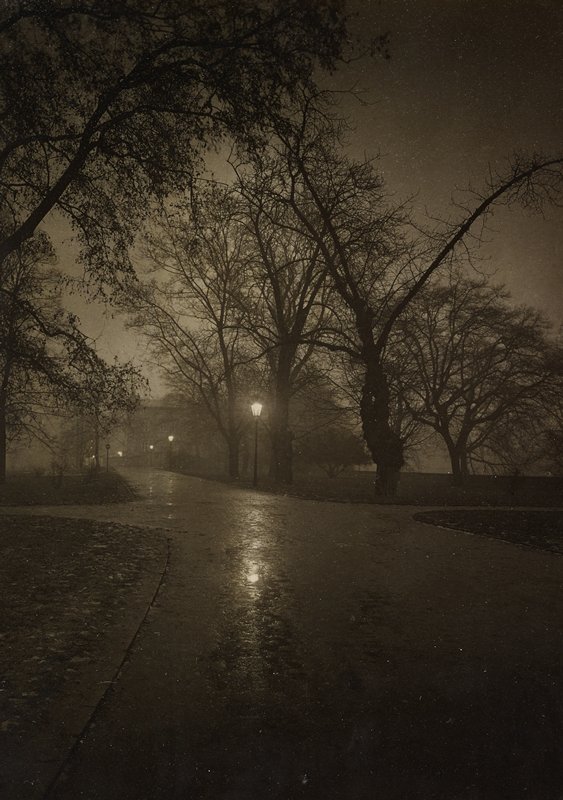 Nocturna, Kampa Island, Prague by Josef Sudek