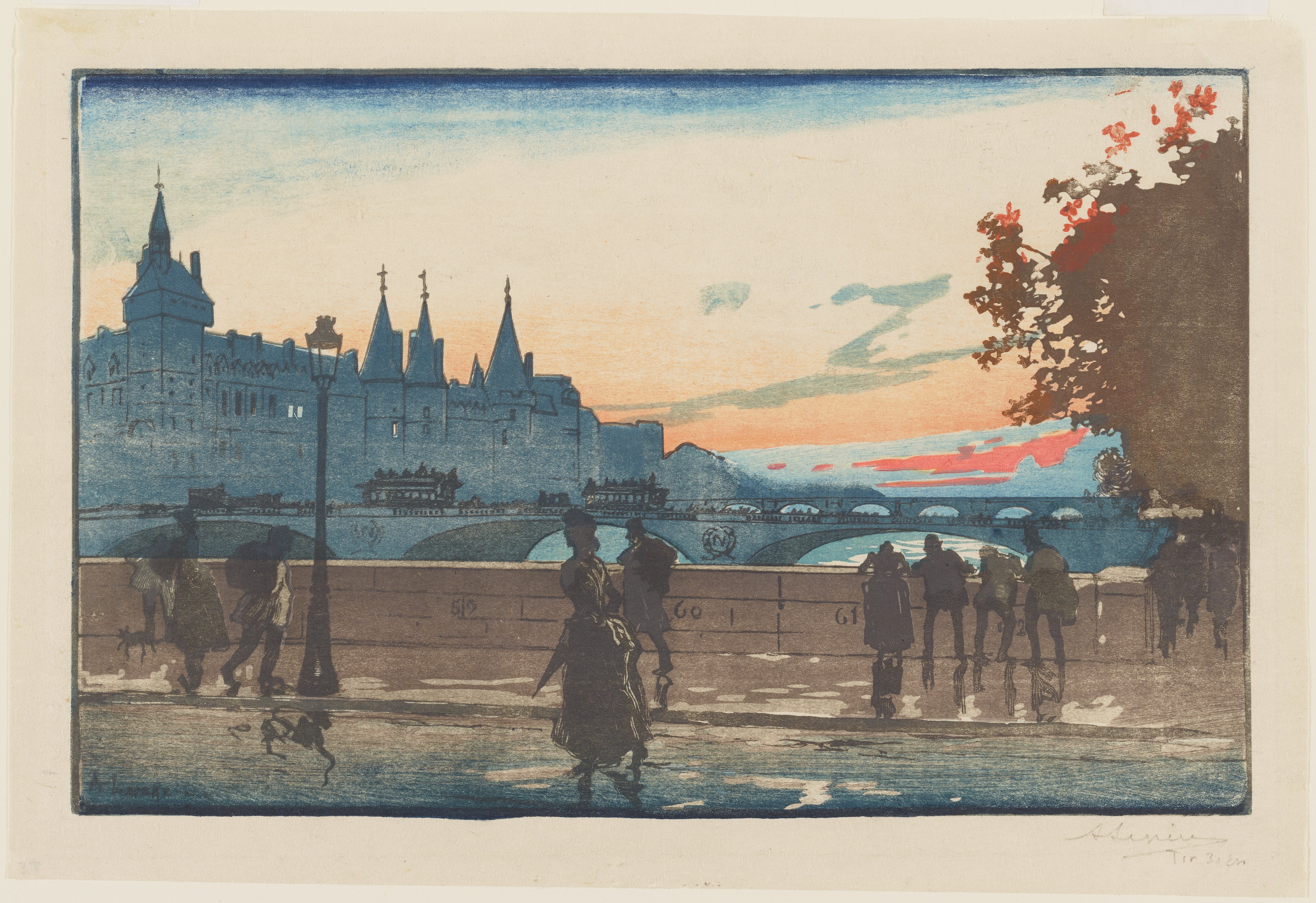No.29103106 銅版画　「VUE DU PALAIS 」 File:Paris - Vue du Palais de Justice.jpg - Wikimedia Commons 版画