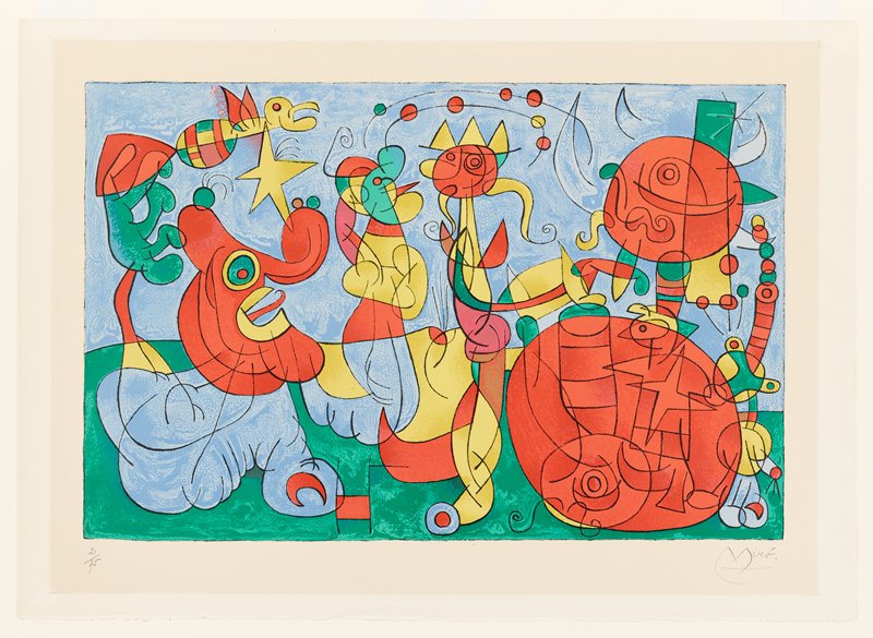 Chez le Roi de Pologne, plate III from Ubu Roi by Joan Miró