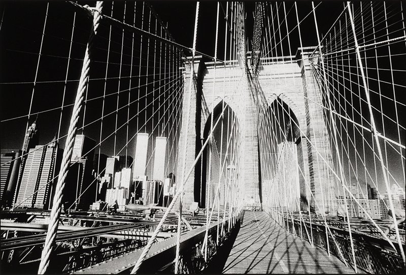Brooklyn Bridge View, Infra Red, Abe Frajndlich, 1984 (printed 2001)