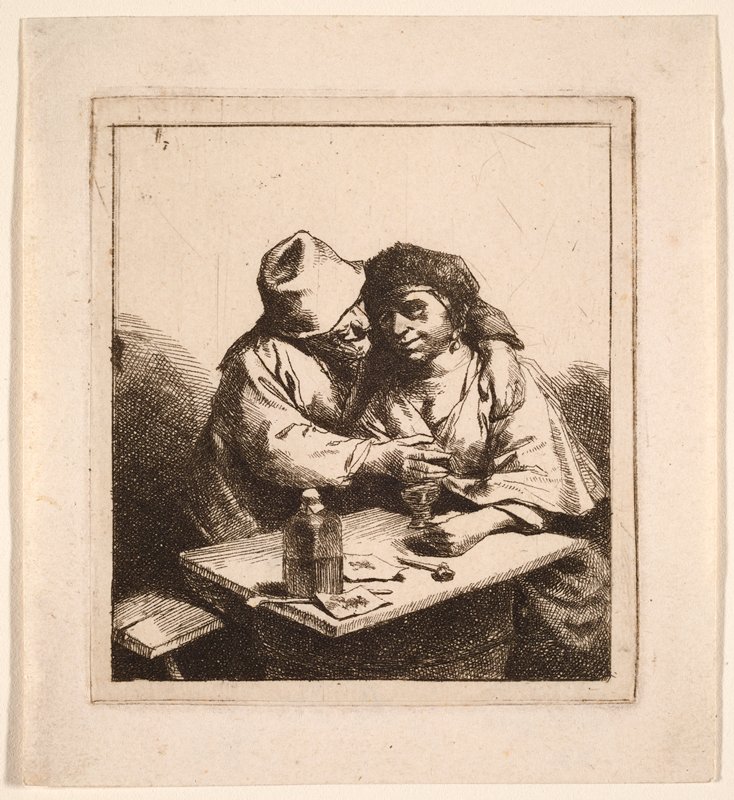 The Amorous Couple, Cornelis Bega, about 1650
