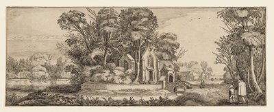 Dokumentasi “Chapel near a Pond, plate 7 from Amoenissimae aliquot Regiunculae, et antiquorum momentorum ruinae”; Etching. Minneapolis Institute of Art.
