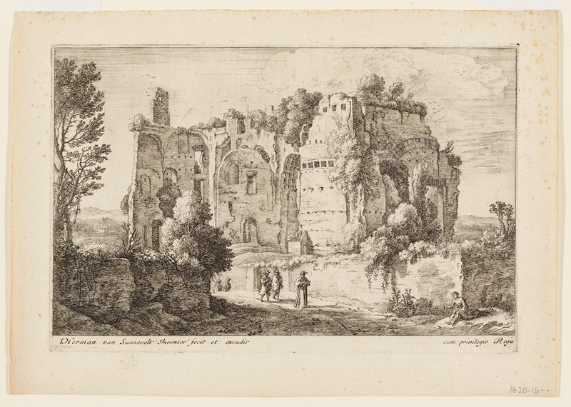 Landscape with the Cardinal, Herman van Swanevelt, 1650s