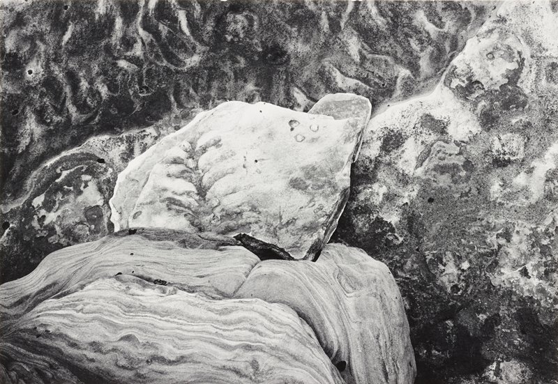 Untitled [rocks with leaf fossil], Minor White, 1960