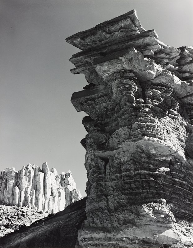 Untitled [towering, jagged rock forms], Minor White, 20th century