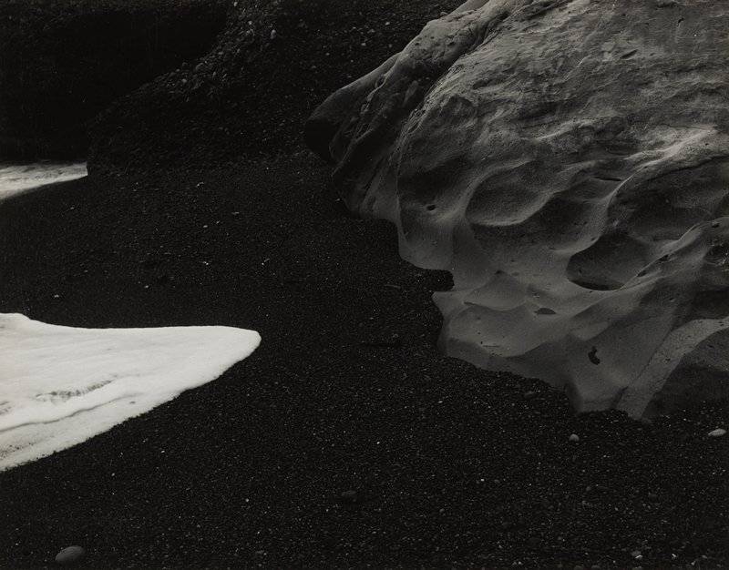 Two Waves and Pitted Rock, Minor White, 1952