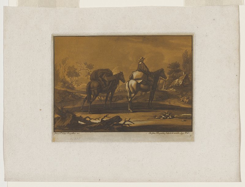 [Man on horse], Christian Rugendas, 18th century