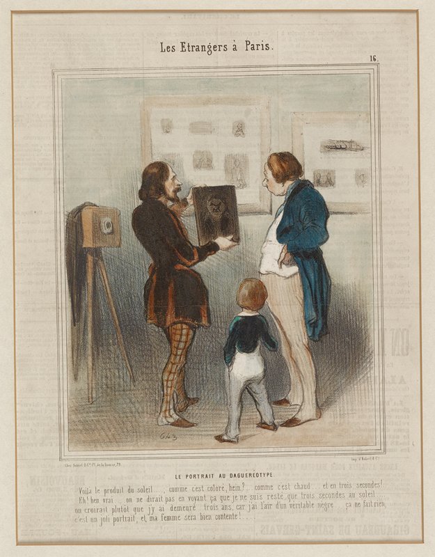 Le Portrait au Daguéréotype. (Les Estrangers à Paris No. 16), from Le Charivari