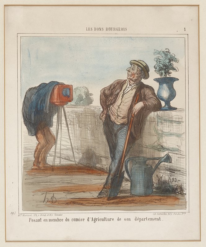 Posant en membre des comice d'Agriculture de son département. (Les Bons Bourgeois No. 1), from Charivari