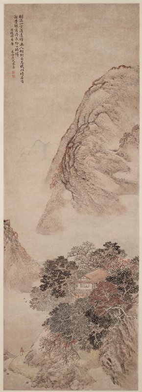 Visiting a Recluse in Autumn Mountains, Cai Jia, 18th century
