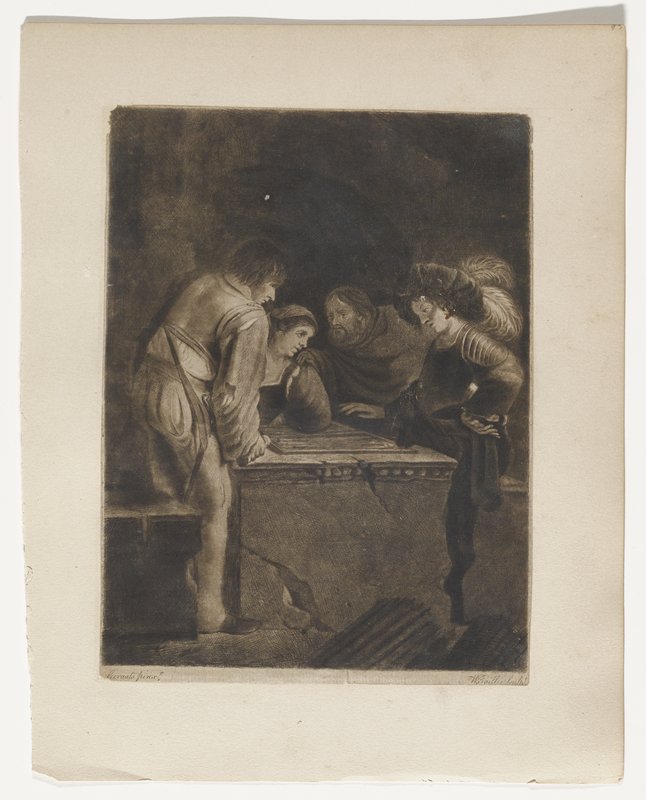 Men Playing Backgammon, Capt. William Baillie, 18th century