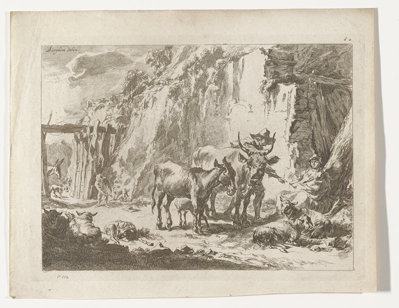 Print, Nicolaes Berchem, 17th century