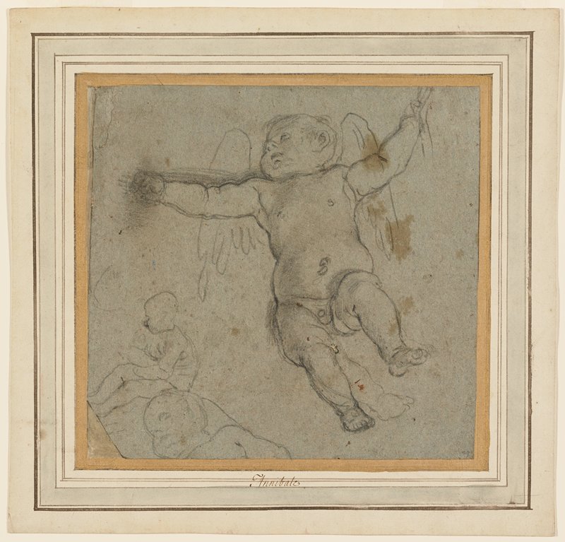 Study of Putti, Attributed to Annibale Carracci, c. 1598–1602
