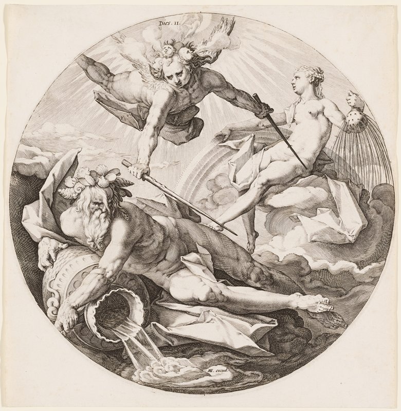 Day Two, from Creation of the World, Jan Muller, 1589