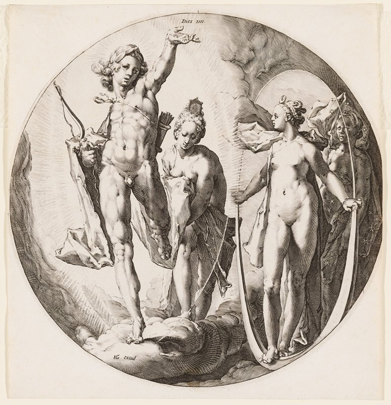 Day Four, from Creation of the World, Jan Muller, 1589