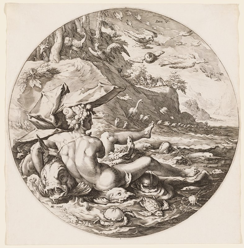 Day Five, from Creation of the World, Jan Muller, 1589