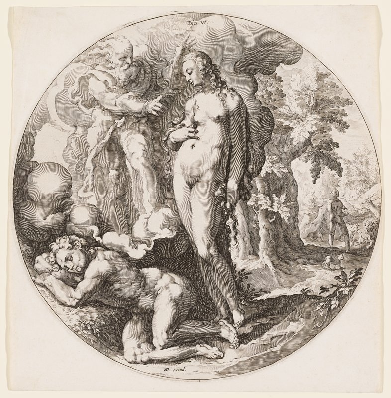 Day Six, from Creation of the World, Jan Muller, 1589