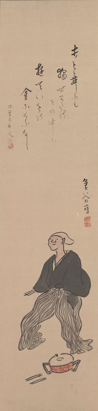 Manzai Dancer, Yokoi Kinkoku, early 19th century