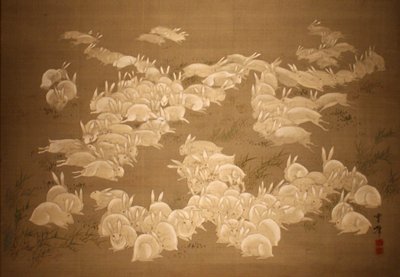 One Hundred Rabbits, Ōoka Unpō, first half 19th century