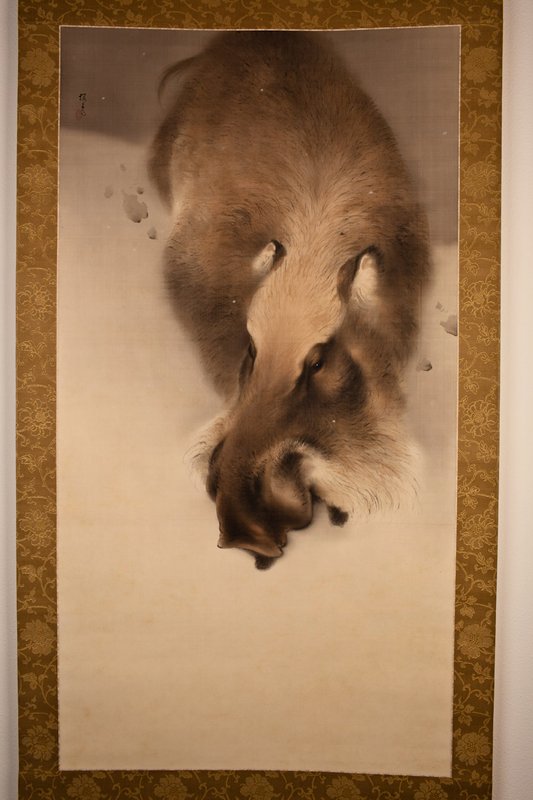 Old Boar in Snow, Konoshima Ōkoku, early 20th century