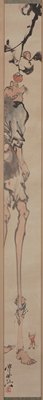Long Legs [left of a pair of Long Legs and Long Arms], Kawanabe Kyōsai, 1870s–1880s