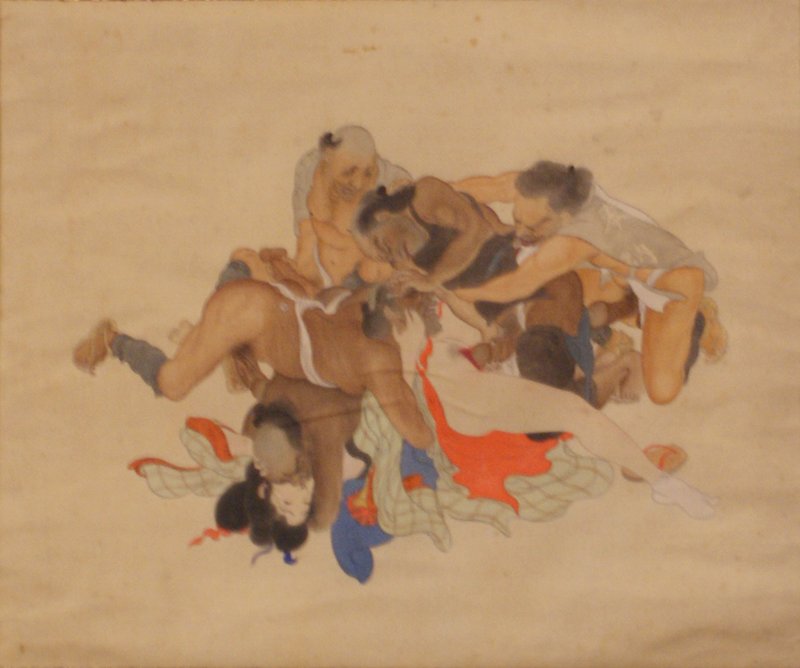 Five Men Raping a Girl, 19th century